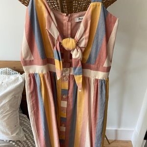 Madewell Stripe Keyhole Dress